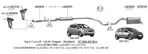 OPEL KATALİTİK KONVERTER 1.2İ 1.4İ 16V Twinport XER (Astra  J, Corsa  D ,  mERIVA B)( 2007 -14)