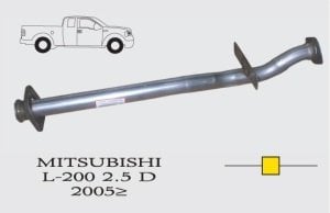 MITSUBISHI L200 СРЕДНЯЯ ВЫХЛОПНАЯ ПРОМЕЖУТОЧНАЯ ТРУБА 2.5 TD (2006 - 11)