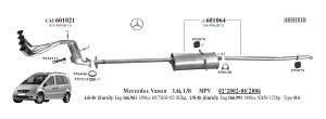 MERCEDES VANEO MIDDLE EXHAUST 1.6 1.7 1.9 (2001-06)