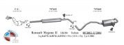 RENAULT MEGANE II EXHAUST 1.4 /1.6 16V 2002>...