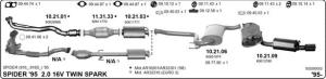 ALFA ROMEO GTV SPIDER (916_) ORTA EGZOZ 1.8 / 2.0 i Twin Spark - 3.0 i V6 (1995 - 05)