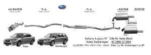 SUBARU  LEGACY  ARKA EGZOZ. 2.0  2.5 (Sol)  (2003 - 09)