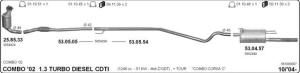 OPEL COMBO MIDDLE EXHAUST PIPE 1.3 - 1.7 CDTi (2004 - 12)