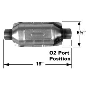Universal Catalytic Converter Round Center Sensor Place Double Stone