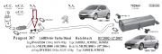 Peugeot  Egzoz Askı Lastiği  (Ön) 1.4 16V - 1.6HDİ 2004>....