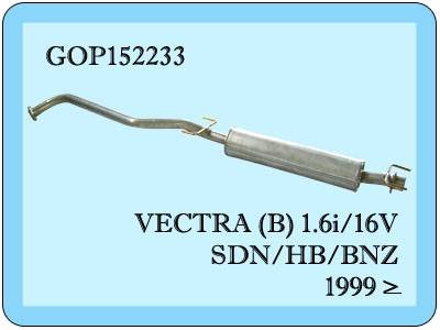 Opel Vectra B  Orta Borulu Egzoz CD 1.6 16v 95-99