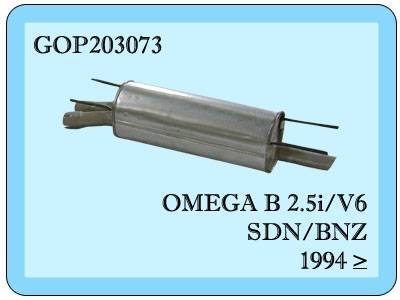 Opel Omega B 2.5 Arka Egzoz. Çift-Tek