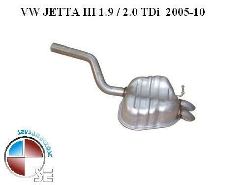 VOLKSWAGEN JETTA (3) ARKA EGZOZ 1.9 - 2.0 TDI (BKC, TYD, BXE) 2005>..