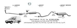 OPEL COMBO REAR EXHAUST 1.4İ / 1.7 D (1993 -01)
