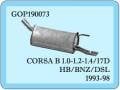 Opel Corsa Heckauspuff 1.0/1.2/1,4i/1.7 D