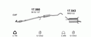 OPEL CORSA C  ARKA EGZOZ 1.4 (Twinport)