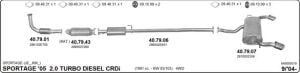 KIA SPORTAGE REAR EXHAUST. 2.0 CRDI (2004 - 08)