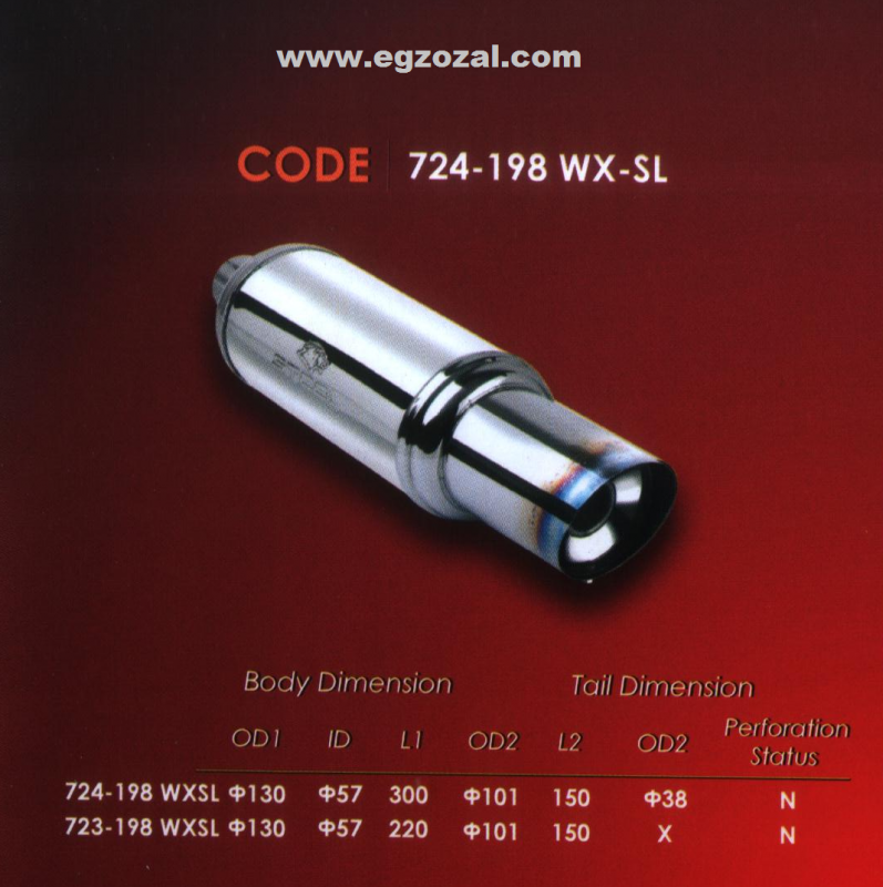 PERFORMANCE ROUND EXHAUST LASER WITH BURN END WITH SLENCER