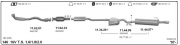 ALFA ROMEO 146 ARKA EGZOZ  1,4 1,6 1,8 2,0 (1996-01)