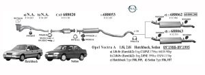 OPEL VECTRA (A) ÖN BORU EGZOZ 1.6/1.8İ NZ Motor (1988-95)