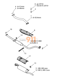 GEELY FAMİLLIA REAR EXHAUST 1.5 2010>...