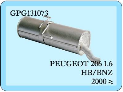 Peugeot 206 Heckauspuff 1.6 HB 98-00