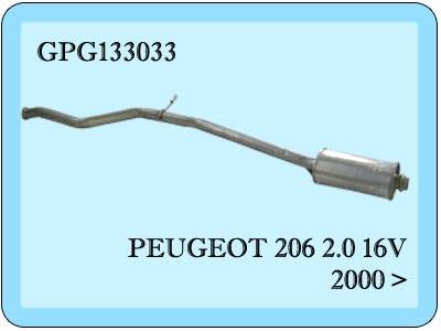 Выхлоп Peugeot Center 206 1.6i 16v 2000>