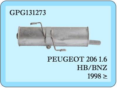 Peugeot  Arka Egzoz  206 1.4/1.6 HB