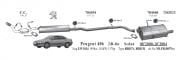 PEUGEOT 406 REAR EXHAUST 2.0i 16V Sedan/HB/Coupe