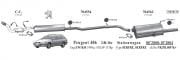 PEUGEOT 406 REAR EXHAUST 2.0i 16V Sedan/HB/Coupe