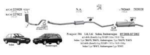 PEUGEOT 306 MIDDLE EXHAUST. 1.4/1.6 i HB 2001>...