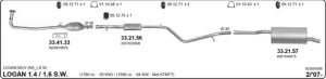 DACİA LOGAN ARKA EGZOZ 1.4 1.6 MCV 2007>...