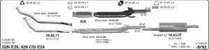 BMW E28 MIDDLE EXHAUST 5.28İ - 628CSİ (1981 -87)