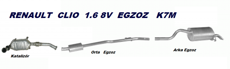 RENAULT CLIO  EGZOZ SİSTEMİ 1.6 8V (1998 - 02)