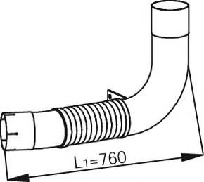 MERCEDES ACTROS EXHAUST PIPE VERTICAL