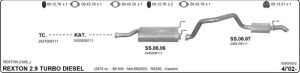 SANGYONG KYRON MIDDLE EXHAUST 2.0 DSL. 2006>...