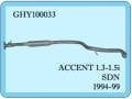 Hyundai Accent Средний Выхлоп 13. , 1.5 (1993 - 99)