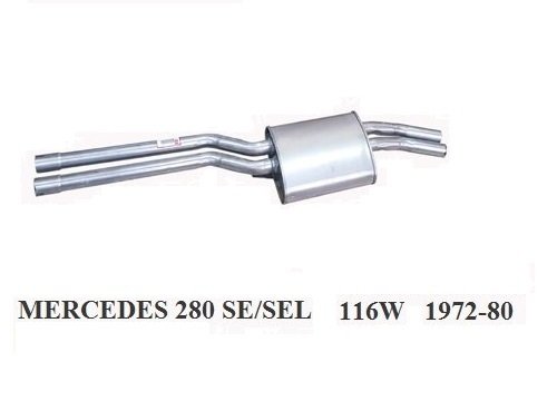MERCEDES 280SEL MIDDLE EXHAUST W116