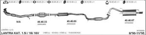 HYUNDAI ELANTRA  ARKA EGZOZ 1.5 - 1.6 (1990 - 95)