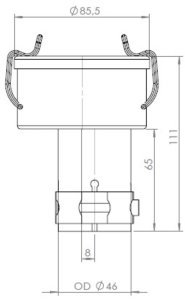 FORKLIFT EXHAUST SPARK PREVENTION FLAME BREAKER (Ø=39.5-44)