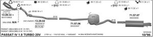 VOLKSWAGEN PASSAT MIDDLE EXHAUST (1.8T - 1.9 - 2.0 TDI 2000 - 06)