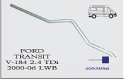 FORD TRANSIT HINTERES AUSPUFFROHR V184 2.4 TDCi. Langes Chassis