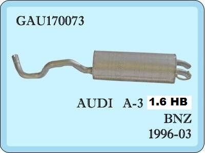 Audi A3 Rear Exhaust 1.6 HB (1996 - 03)
