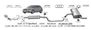AUDI A3 MIDDLE EXHAUST 1.6i Sportback (2004 - 08)