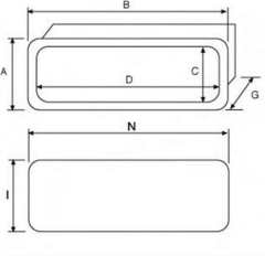 Saklama kapağı yarı kapalı 420 x 170 mm beyaz