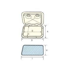 Nuova Rade Plastik Kapak Mid-Line seri 380 x 380mm