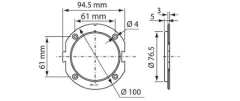 Havalandırma-fan bağlantı flanşı 76 x 5 mm beyaz