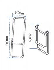 Şişme Bot İçin Aluminyum Katlanır Merdiven 240X900