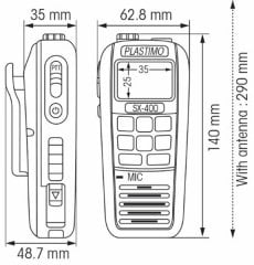 Plastimo SX400 Yüzer El telsizi VHF