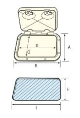 Nuovarade Plastik kapak 35*60 cm