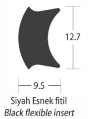 Küpeşte fitili SİYAH