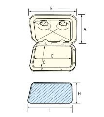 MID LINE Hatch, Beyaz,  380x380mm