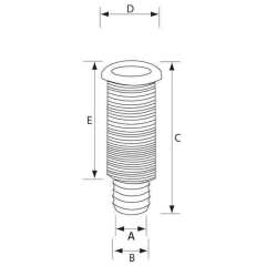 lalizas sintine-bölme çıkışı 1''-25mm  Ø30mm