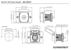 Scanstrut Flip Pro SC-12V-F1 Soket 12V