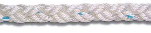 8 kollu örgülü polyester halat Batar Beyaz 22mm
